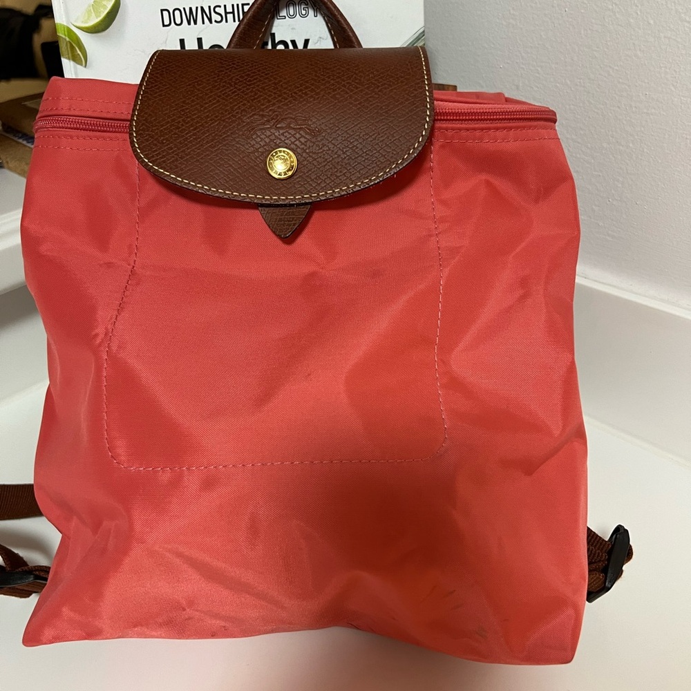 Le Pliage Longchamp Nylon Pink Canvas Backpack